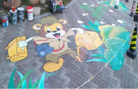 汉阴夏季画地面彩绘会遇到的问题