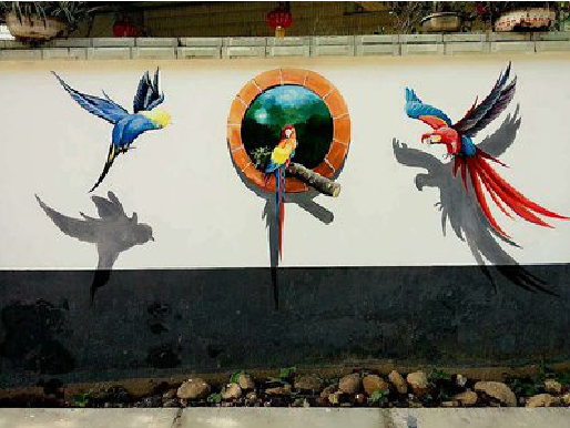 汉阴视觉错位-3D墙绘设计