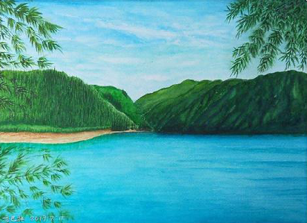 汉阴在墙绘中,如何绘画绿水青山?